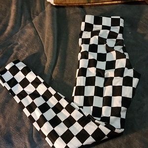 Checked leggings